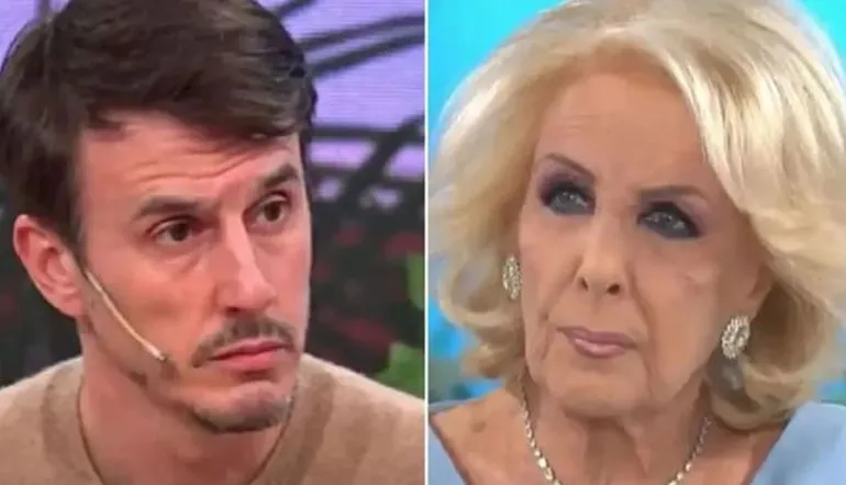 Mirtha Legrand discutiendo con Roberto García Moritán en vivo en La Noche de Mirtha.
